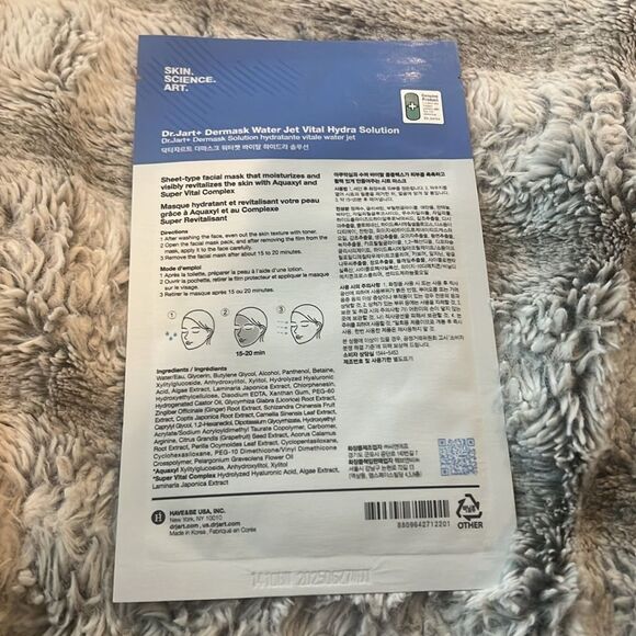BNWT - DR JART + VITAL HYDRA SOLUTION SHEET MASK - Picture 2 of 2